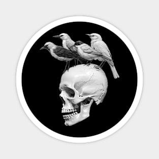 Skull and Birds Magnet